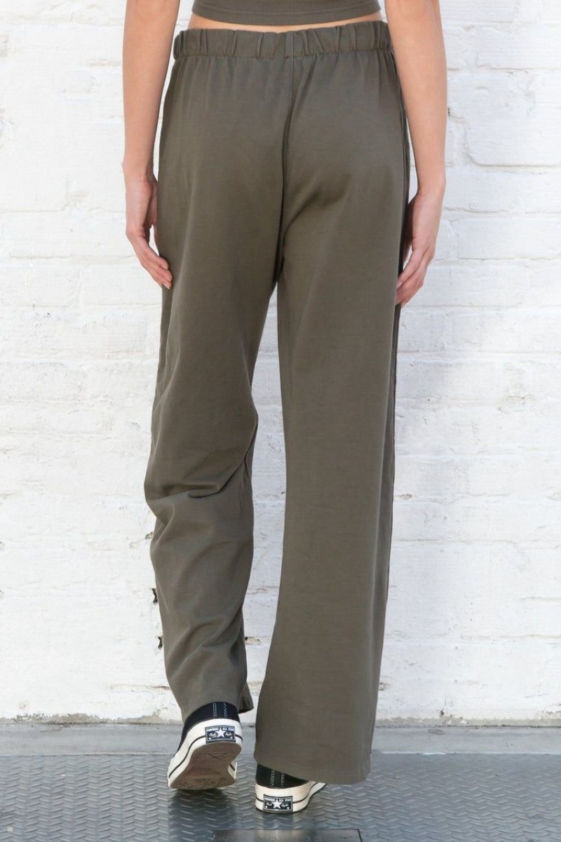 Pantalon Survêtement Brandy Melville Anastasia Vert Olive | ROG-25510281